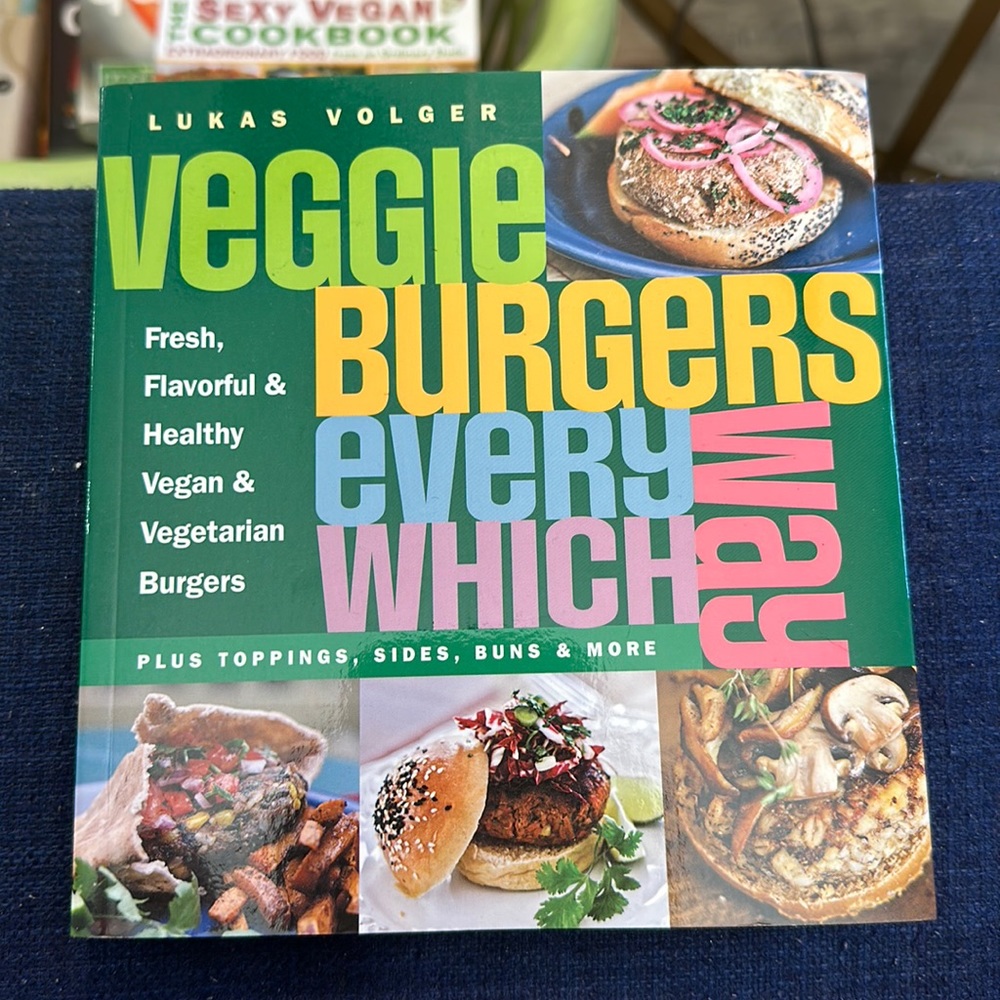 Veggie burgers every which way, excellent condition cookbook
